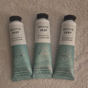 BBW 3 New Hand Cream In Eucalyptus And Lavender Scent PRICE IS FIRM ON THESE